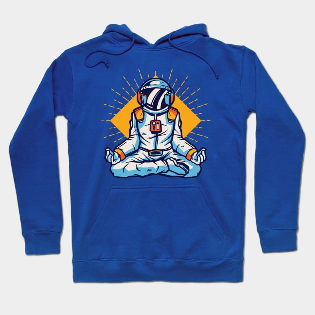 Meditating Astronaut Illustration // Outer Space, Inner Peace Hoodie by SLAG_Creative